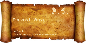 Mocznai Vera névjegykártya